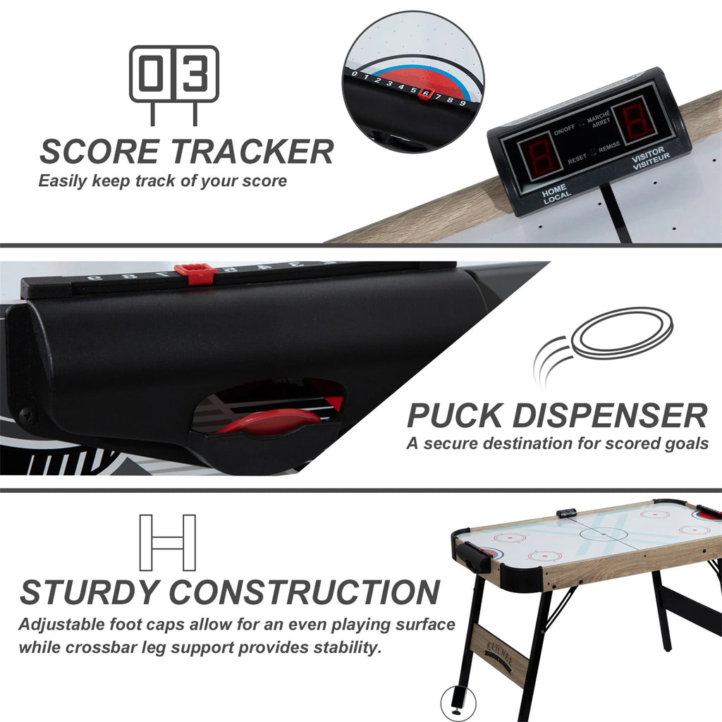 48in Foldable Air Powered Hockey Table with LED Scoreboard I47217