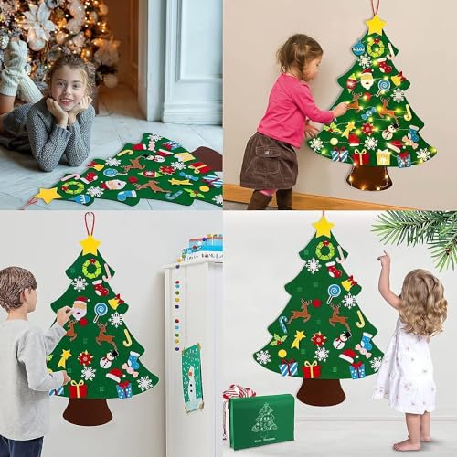 Oversized Felt Christmas Tree with Lights Y868