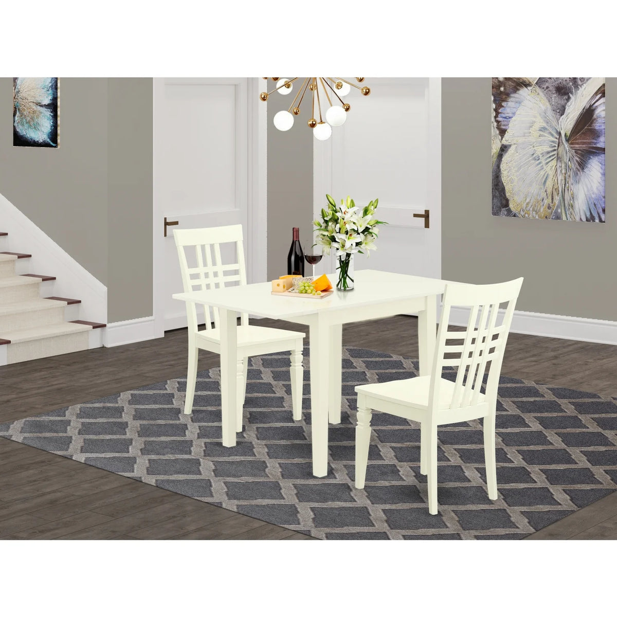 3-piece Dining Set with Panel Back Z708247