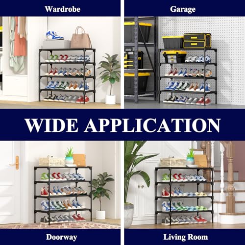 Black Non-Woven Shoe Rack D69185