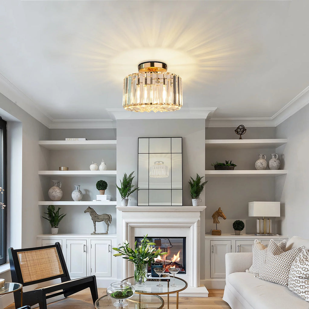 Flush Mount Crystal Ceiling Light Fixture K191757
