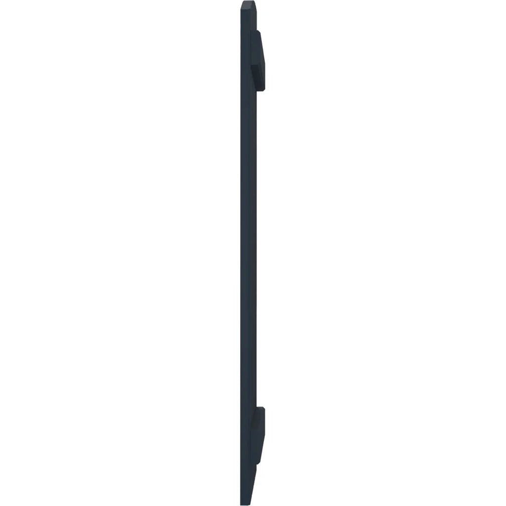 14"W x 58"H Real Wood Board-n-Batten Shutters with Elliptical Top, Starless Night Blue Z262