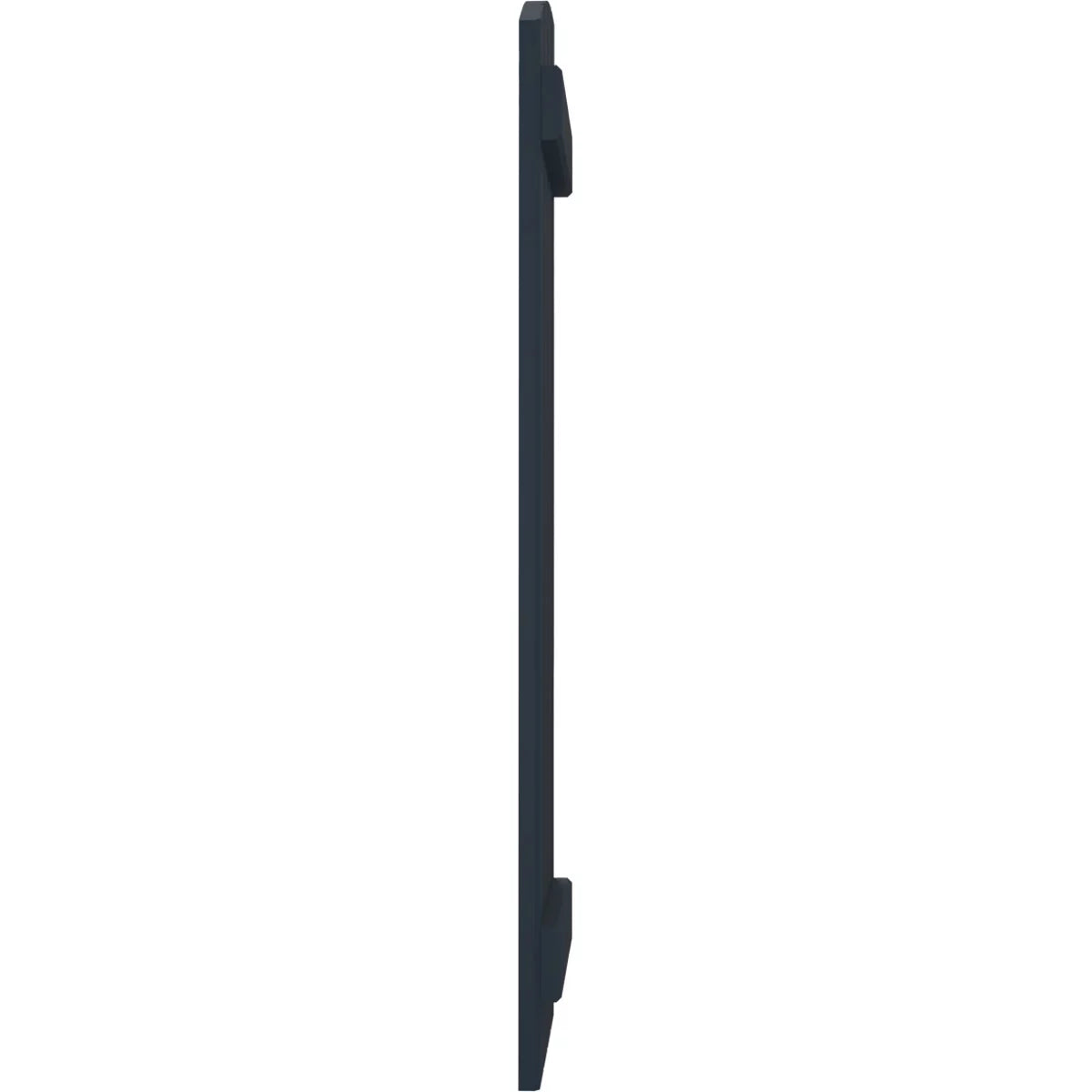 14"W x 58"H Real Wood Board-n-Batten Shutters with Elliptical Top, Starless Night Blue Z262