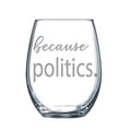 Laser Etched Wine Glass 17 Oz M628