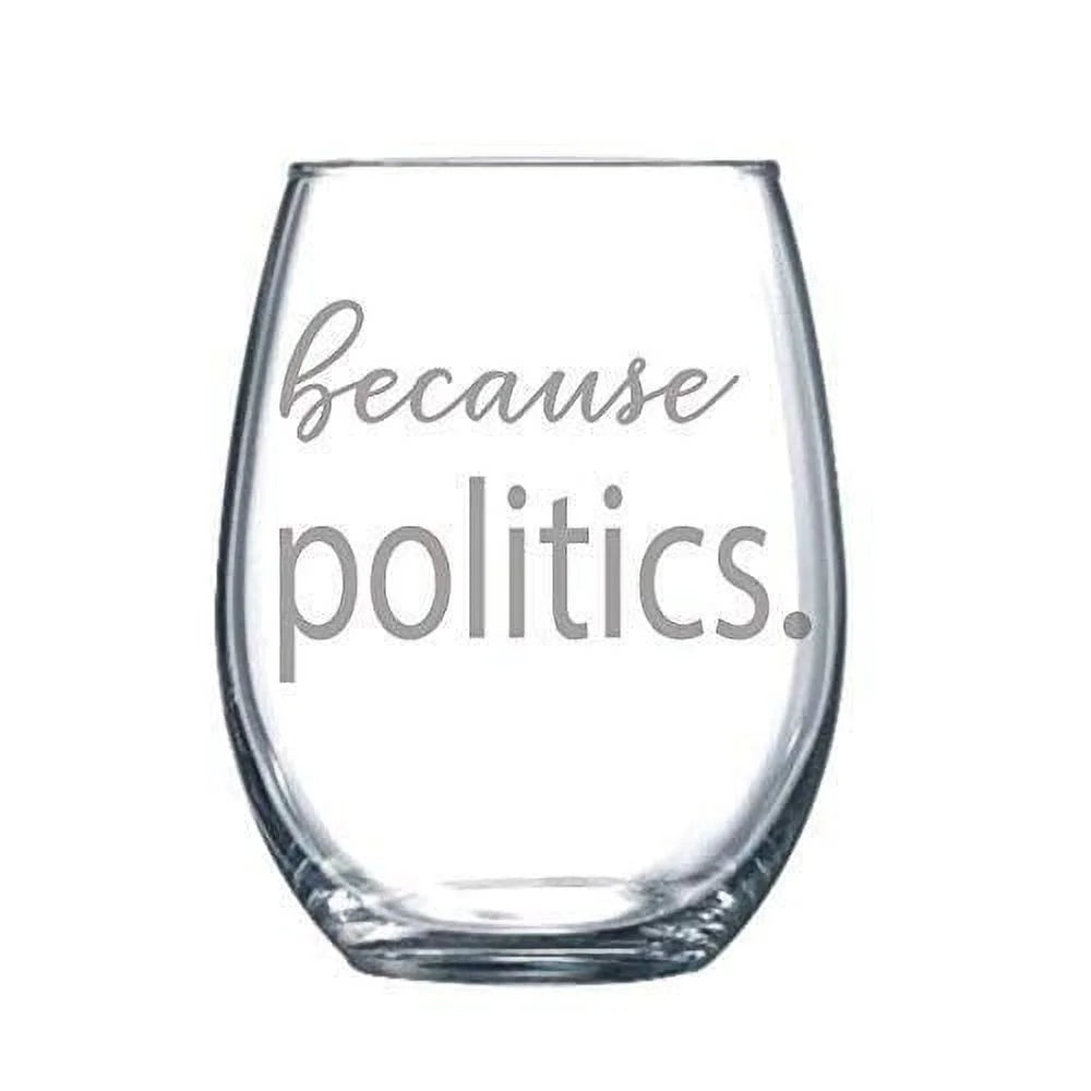 Laser Etched Wine Glass 17 Oz M628