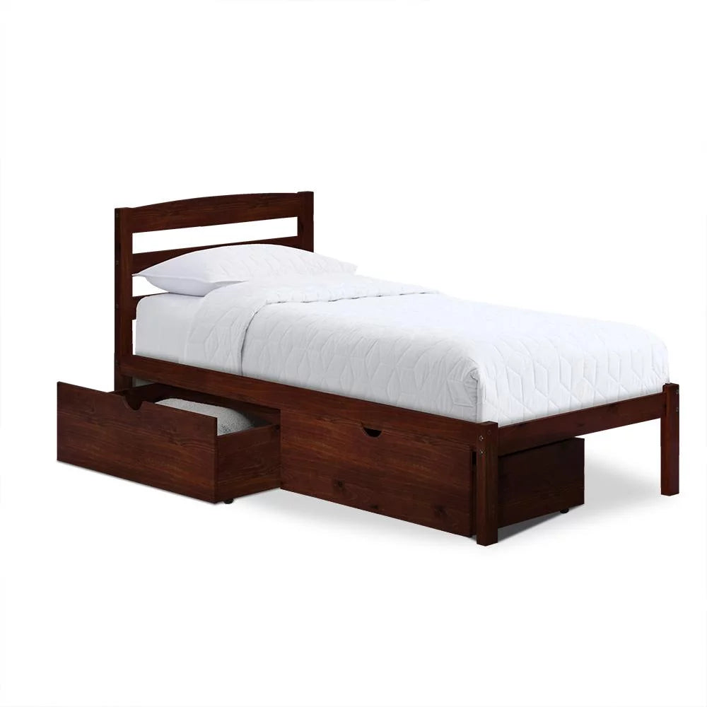 Twin Bed with Two Storage Drawers W850652
