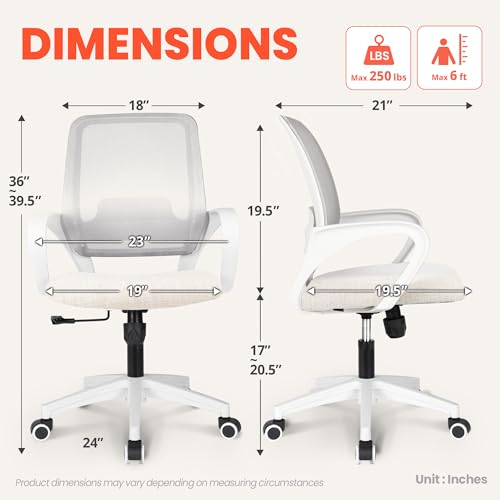 Black Ergonomic Mesh Office Chair with Lumbar Support F991