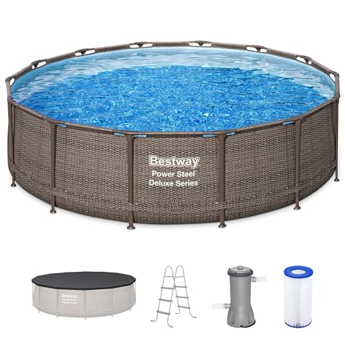 14' x 42" Round Above Ground Swimming Pool Set with Filter Pump Q856
