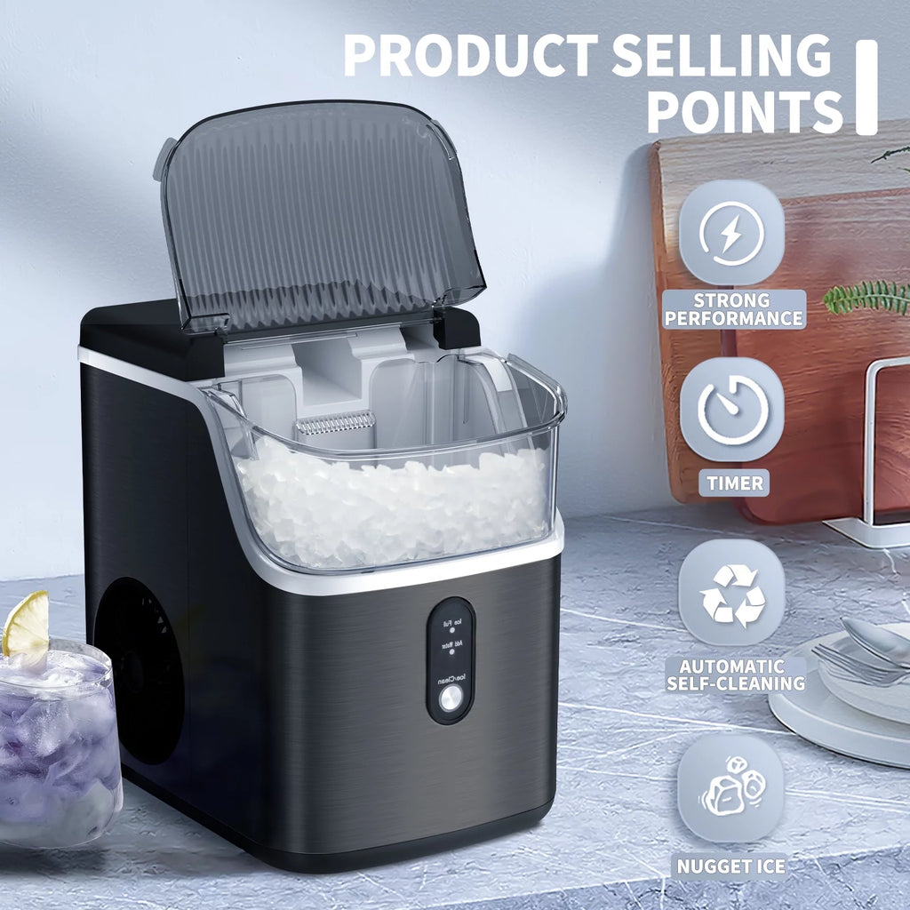 Portable Nugget Ice Maker with Self-Cleaning Function I28464