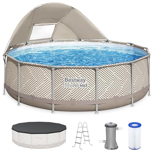 14' x 42" Round Above Ground Swimming Pool Set with Filter Pump Q856