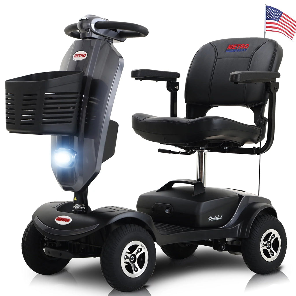 Red Mobility Scooter with Windshield B59026