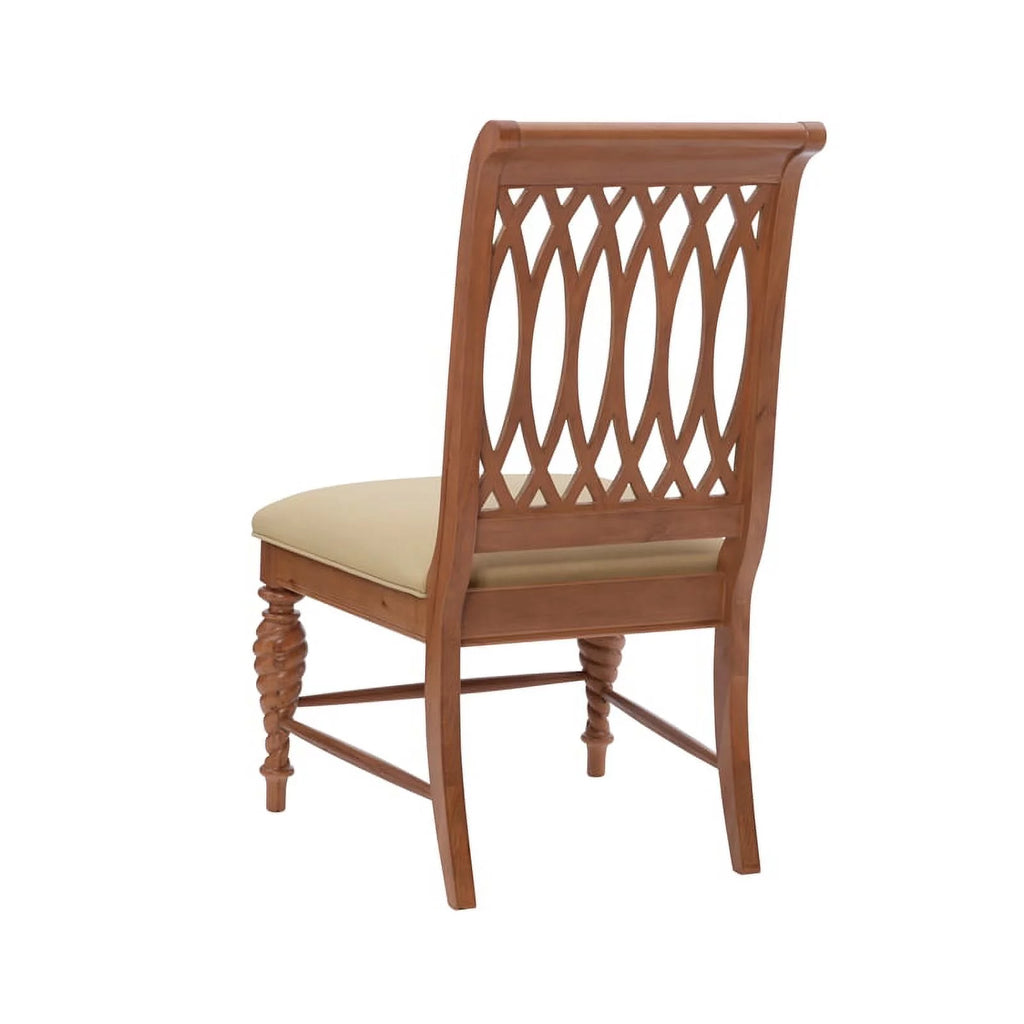 Natural Brown Faux Leather Chairs Set of 2 I768482