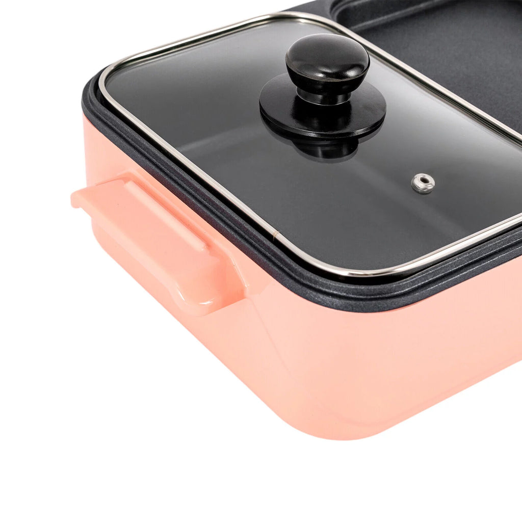 2 in 1 Electric Hot Pot 1500W Non-Stick Korean BBQ Grill L899