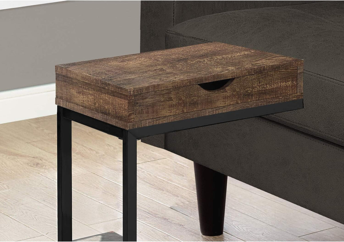 Brown Wood-Look Drawer Accent Table M145