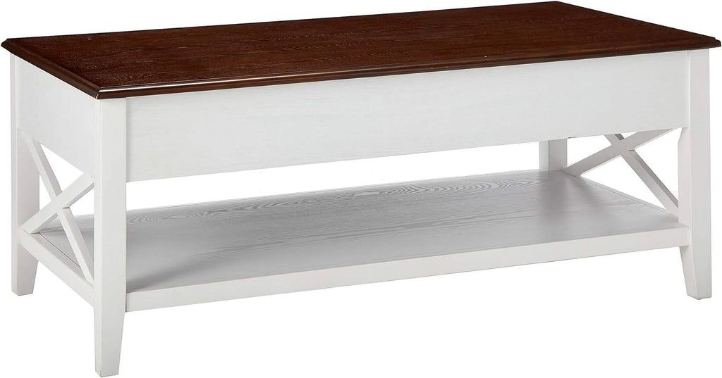 Brown And White Lift Top Coffee Table L370