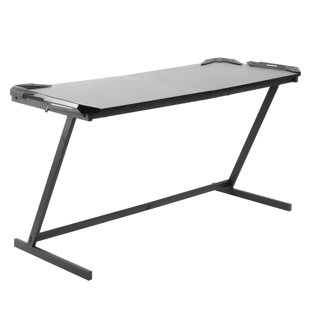 Black 59in Computer Desk Gaming Desk with LED Light T510