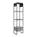 66 Inch Gray 3 Shelves Metal Frame Side Pier C265813