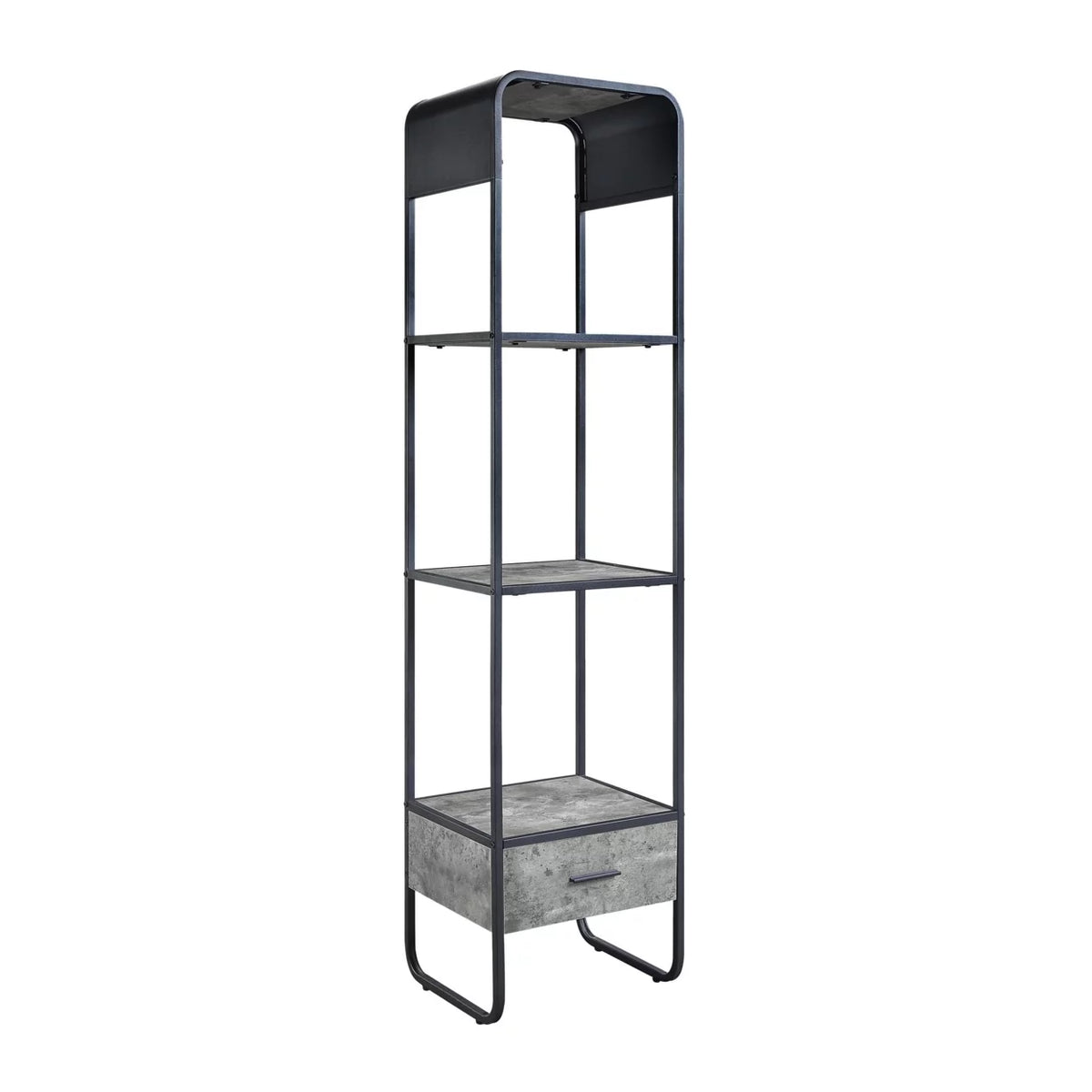 66 Inch Gray 3 Shelves Metal Frame Side Pier C265813