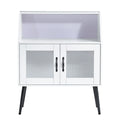 White Sideboard Cabinet with Glass Door and Shelf S39107