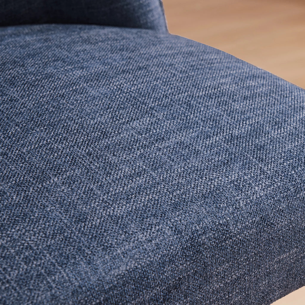 Blue Armless Swivel Fabric Padded Desk Chair F8100