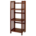 3-Shelf Folding Bookcase, Walnut F919233