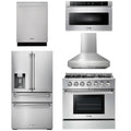 36 Propane Gas Range, Range Hood, Microwave, Refrigerator, Dishwasher L48314