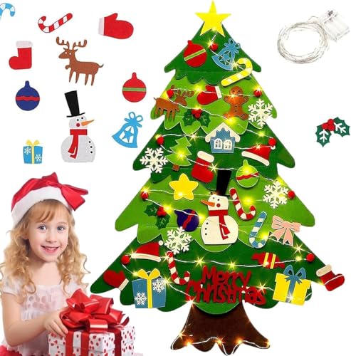 Oversized Felt Christmas Tree with Lights Y868