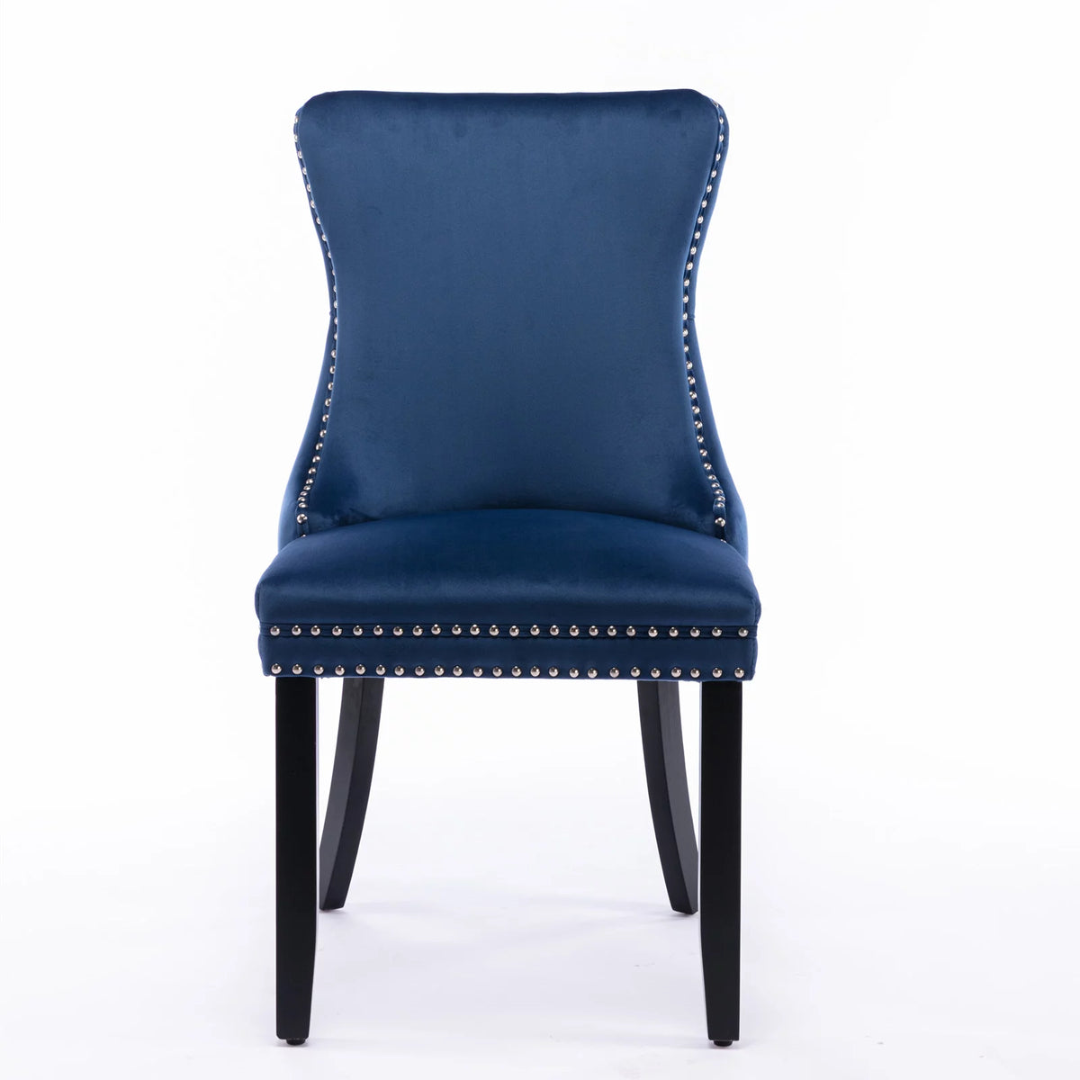 Velvet Wing Back Dining Chairs Set of 2 Blue L475115
