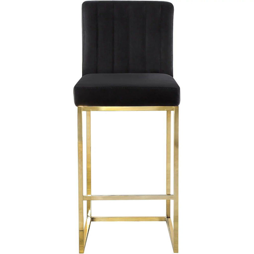 Gray Velvet Counter Stool S346705