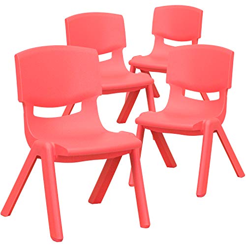 Blue Plastic Stackable School Chair 4 Pack N406434