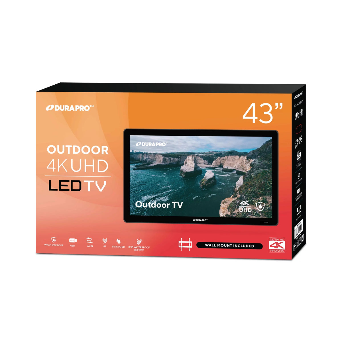 43" Outdoor 4K UHD LED TV with Waterproof Remote Q1834