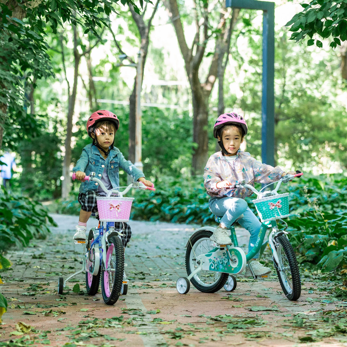 Green 16 Inch Kids Bike with Basket P774