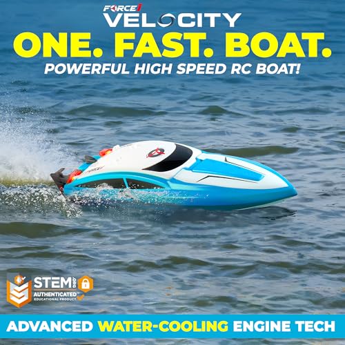 Blue Remote Control RC Boat with 2 Rechargeable Batteries C606103