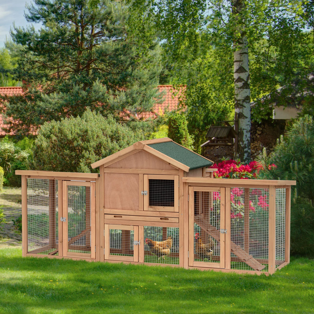 80" Wooden Chicken Coop with Nesting Box G82208