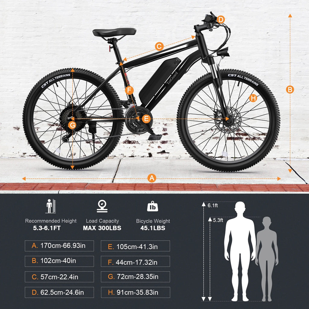 Electric Bike 26 350W 36V 374.4WH Shimano 21 Speed T862487