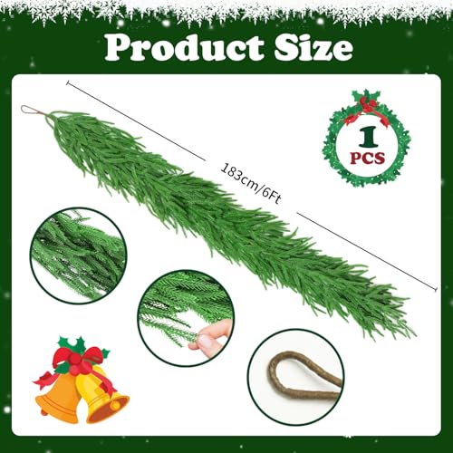 6 Ft 2 Pcs Artificial Norfolk Pine Garland H935