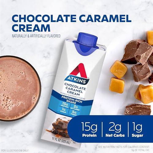 Dark Chocolate Protein Shake, Low Carb, 12 Count O42965