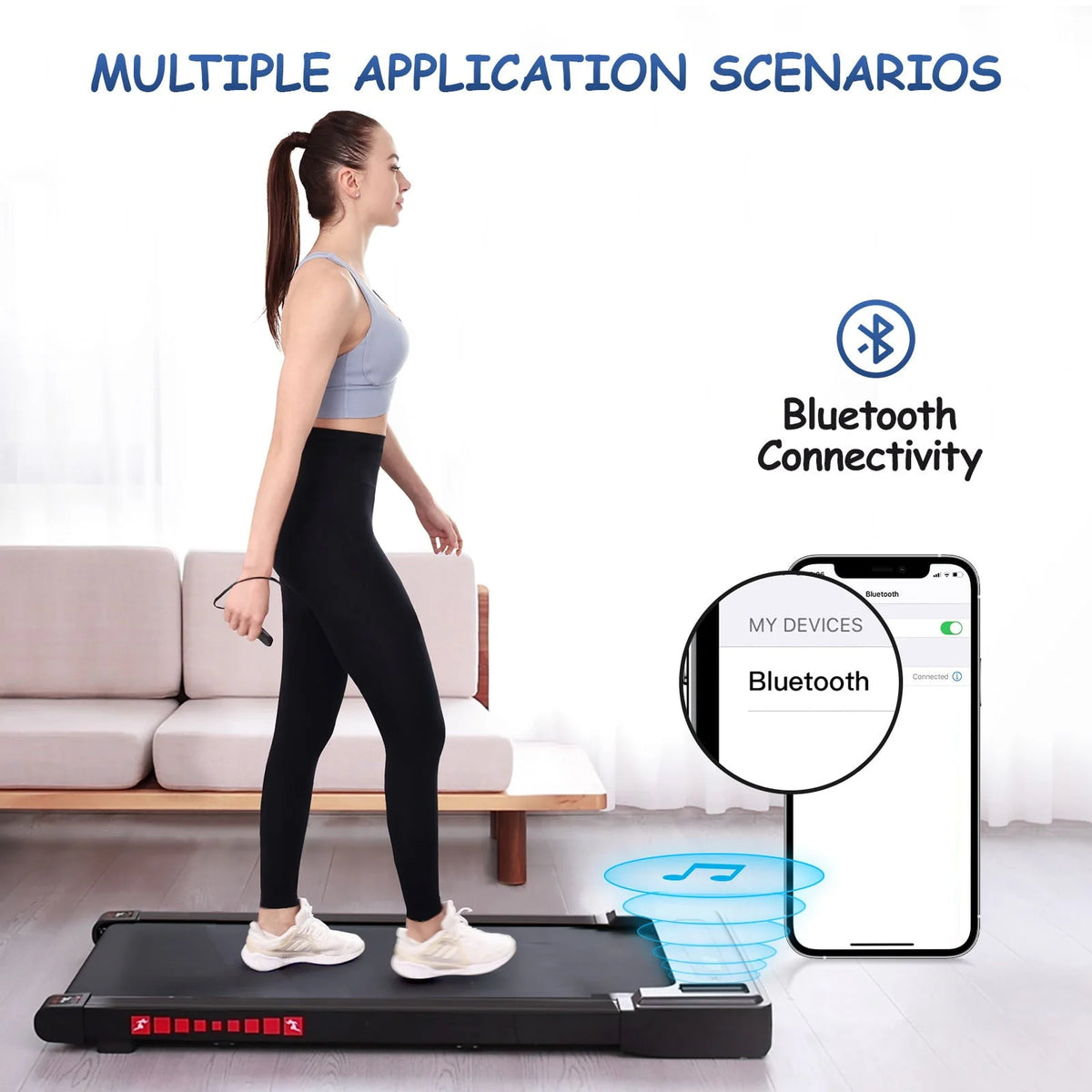 Walking Pad Treadmill 265 lbs Capacity with Remote Control W918290