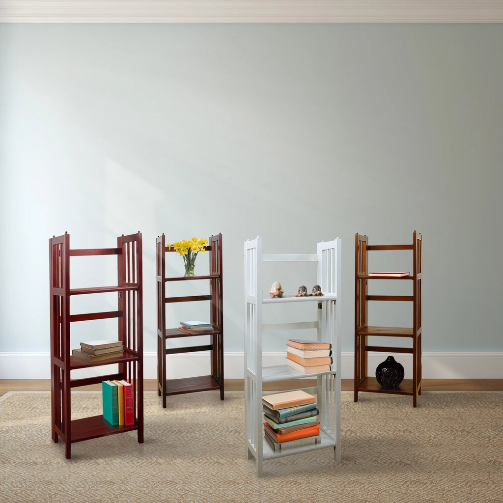 3-Shelf Folding Bookcase, Walnut F919233