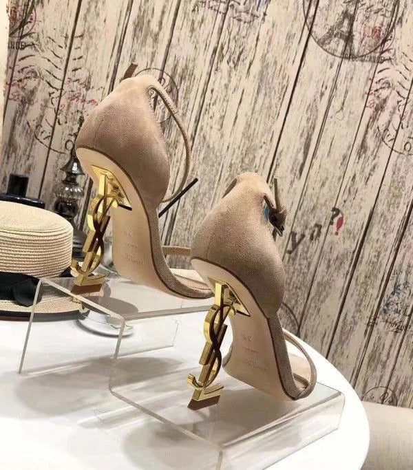 Beige Suede Sandals F81695
