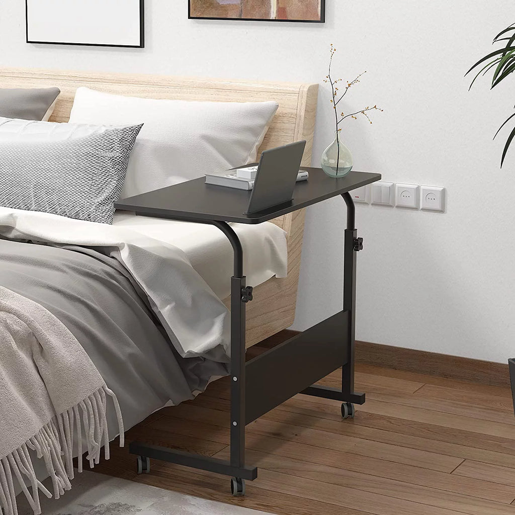 C-Shaped Side End Table with Wheels J946004