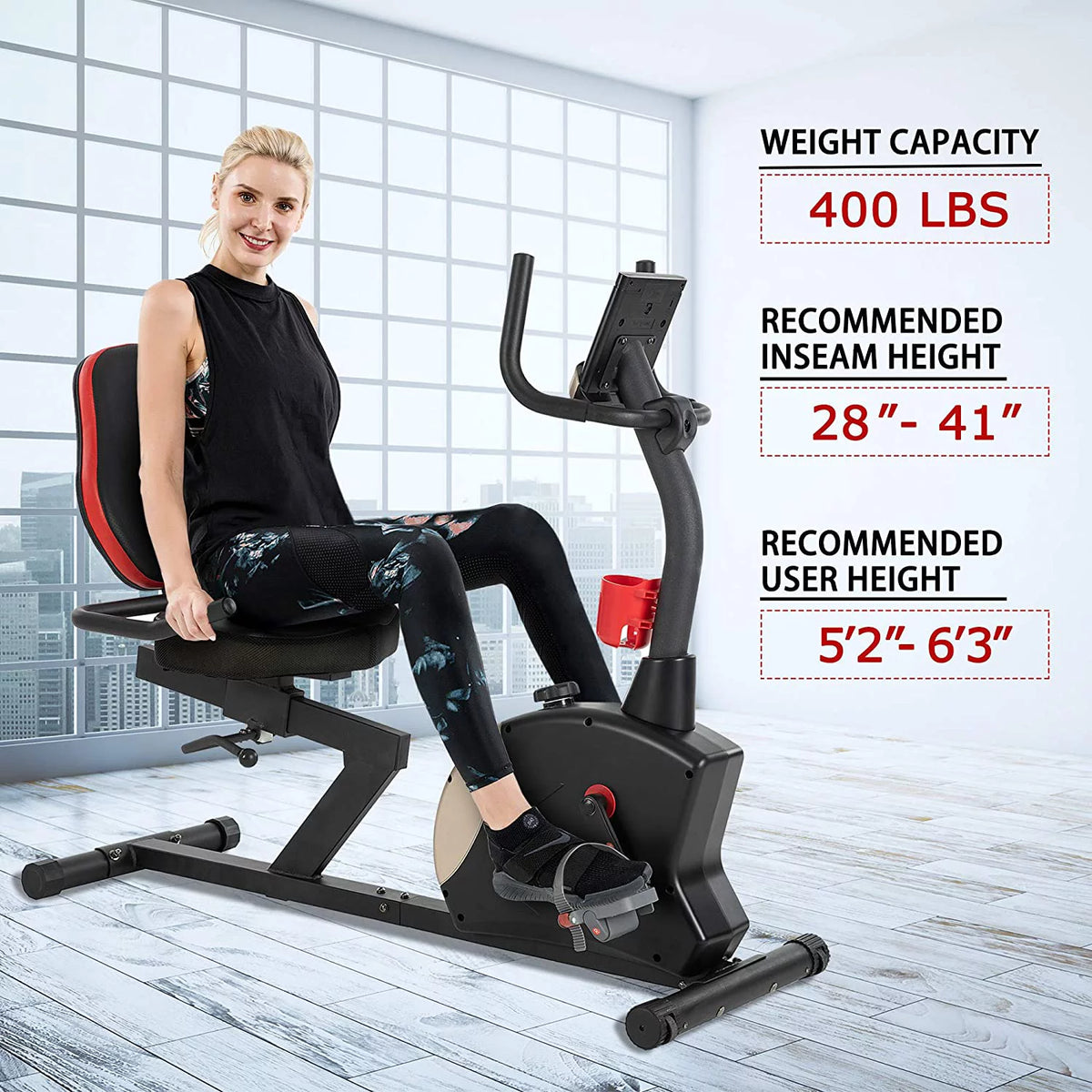 Recumbent Exercise Bike 400 lbs. Magnetic Resistance M540