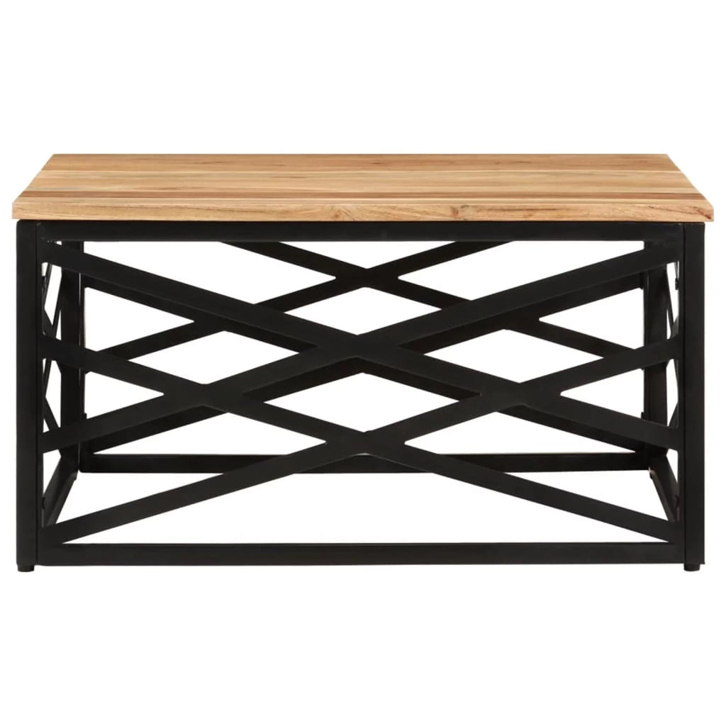 Acacia Wood Steel Coffee Table L127