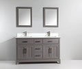 72 in. Grey Double Sink Vanity & Mirror X354