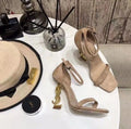 Beige Suede Sandals F81695