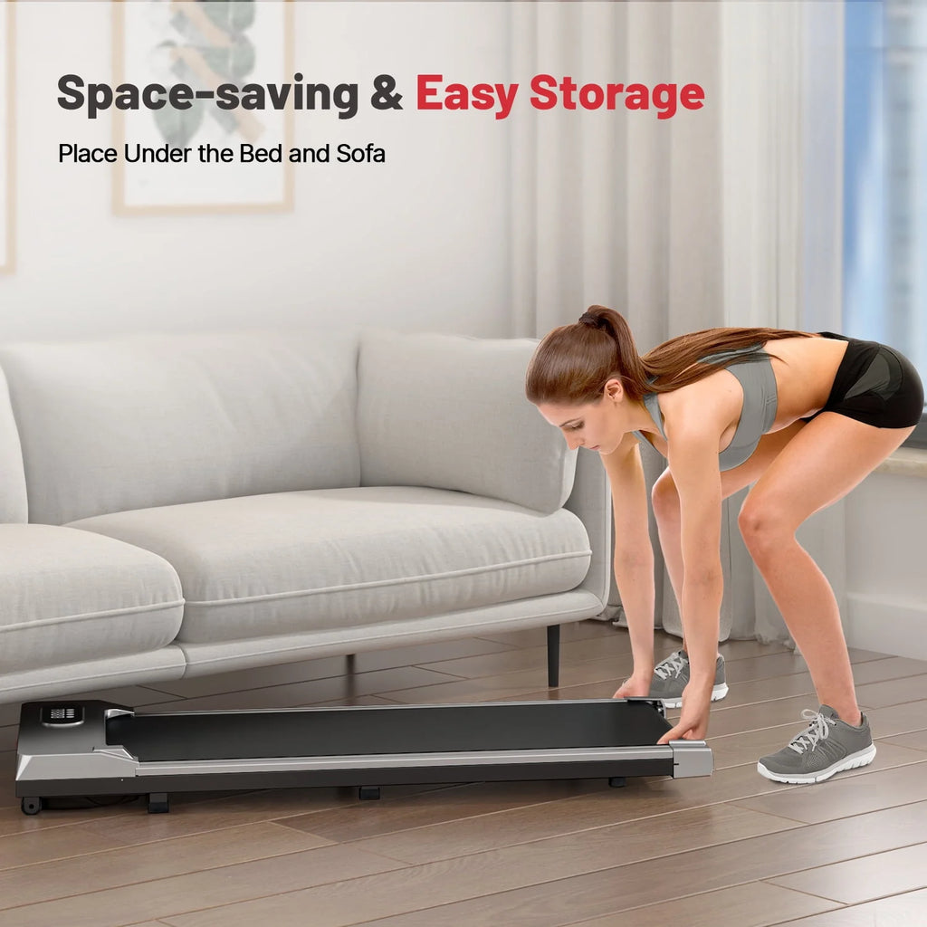 2 in 1 Under Desk Treadmill with Remote Control and LCD Display T50982
