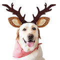 Dog Cat Christmas Reindeer Antlers Headband Adjustable Pet Costume U1085
