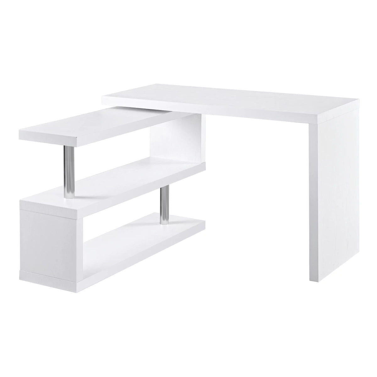 L-Shaped Corner Desk with Storage Shelf R466389