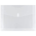 Clear Plastic Envelopes with Hook & Loop Closure, 12/pack Y348425