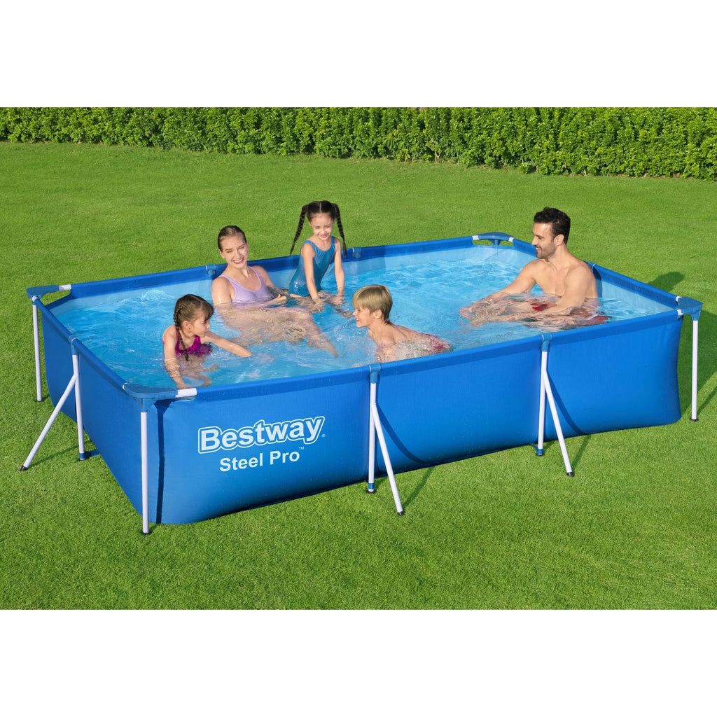 Steel Pro 9.8'x6.6'x26 Rectangular Above Ground Swimming Pool Set O5100